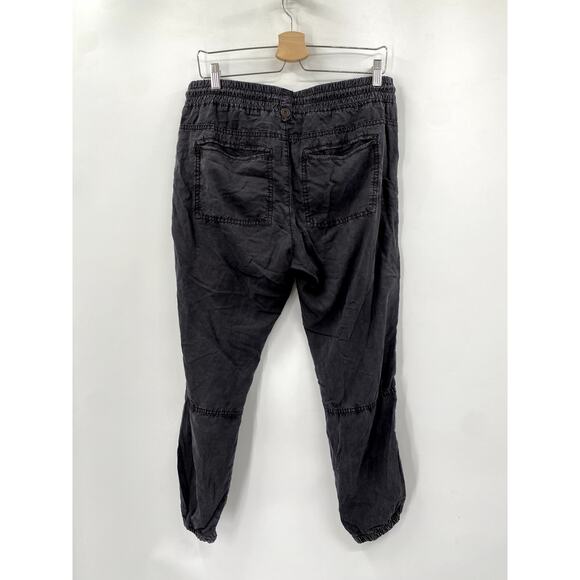 Anthropologie dark gray embroidered Seamed Soft Utility Joggers - Picture 5 of 5